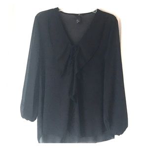 Long sleeve sheer top